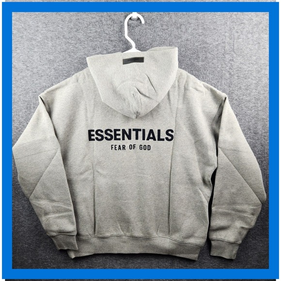 Essentials Fear Of God Dark Oatmeal Hoodie Pullover Sweatshirt New XXS - Picture 2 of 9